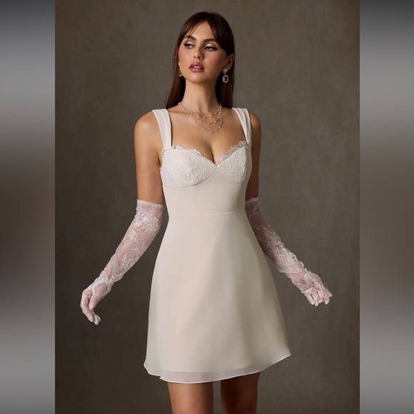 Azazie Dresses & Skirts - Azazie Scarlette White Diamond Dress